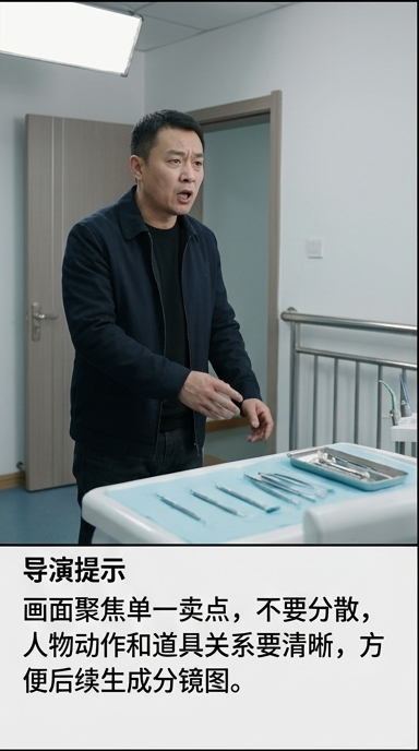 分镜图中的人物动作画面